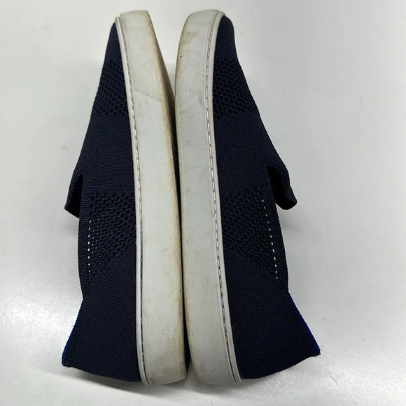 Rothys Maritime Lattice Stitch Sneaker Slip On Laceless Shoes Navy Blue Size 9.5 - Picture 5 of 7